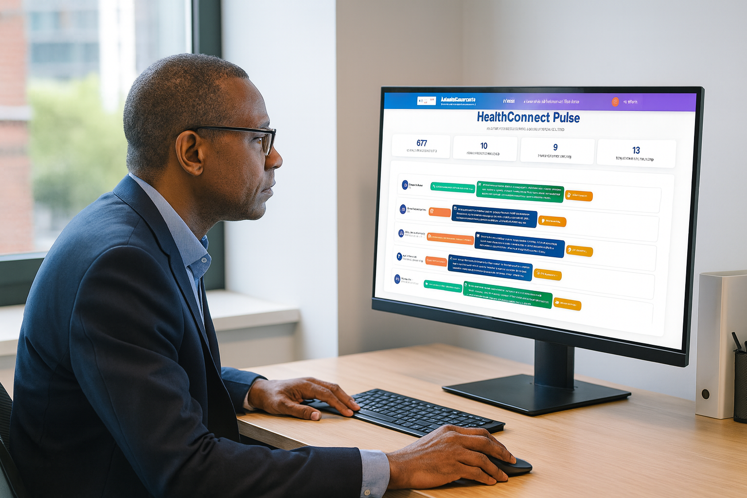 Executive viewing PandoConnect dashboard